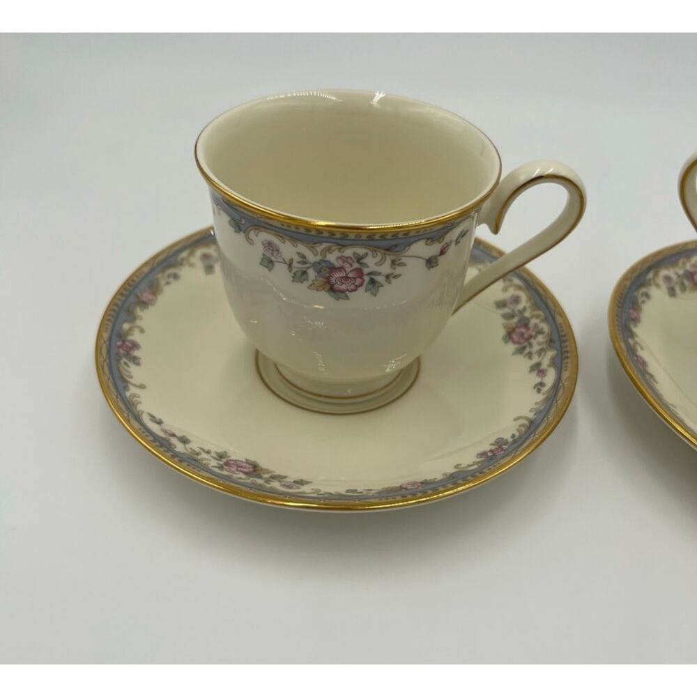 LENOX SOUTHERN VISTA FOOTED CUP AND SAUCER SET OF TWO - Picture 7 of 7
